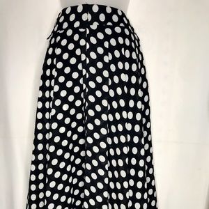 Black and White Polka Dot Skirt sz 10 Retro